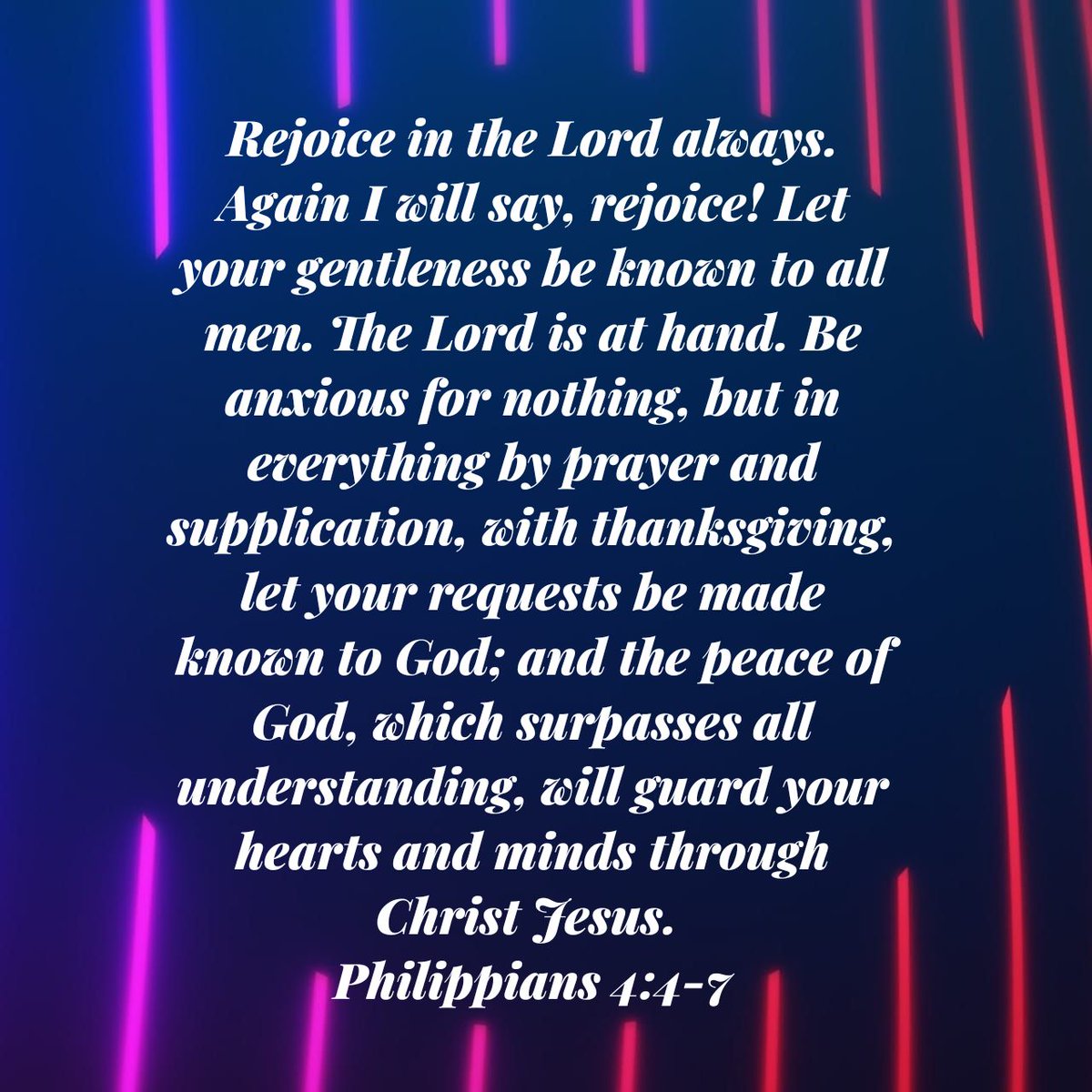 la_doll71's tweet photo. Rejoice in the Lord always. Again I will say, rejoice! Let your gentleness be known to all men. …
https://t.co/VUo7tX43rf https://t.co/NGbwsQKn3N