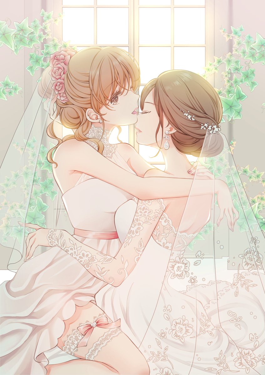 「#百合の日 のジューンブライド 」|sheepD🐑5/5ティア「き52a」のイラスト