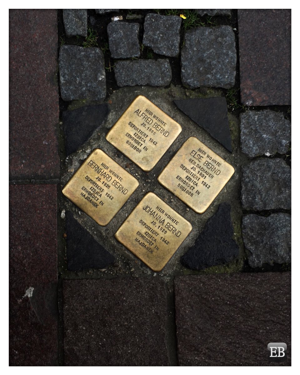 Eric_Brazier's tweet photo. “Pause to Reflect” - Stolpersteine Holocaust memorial markers f ... https://t.co/zOrwgtVeCX #TheDailyMobile #photography #Brass #GunterDemnig #History #HolocaustMemorial #LookDown #MemorialProject #Memorials #Memory #NeverForget #PauseToReflect #Stolperstein #StolpersteineProject https://t.co/UgEucij5aK