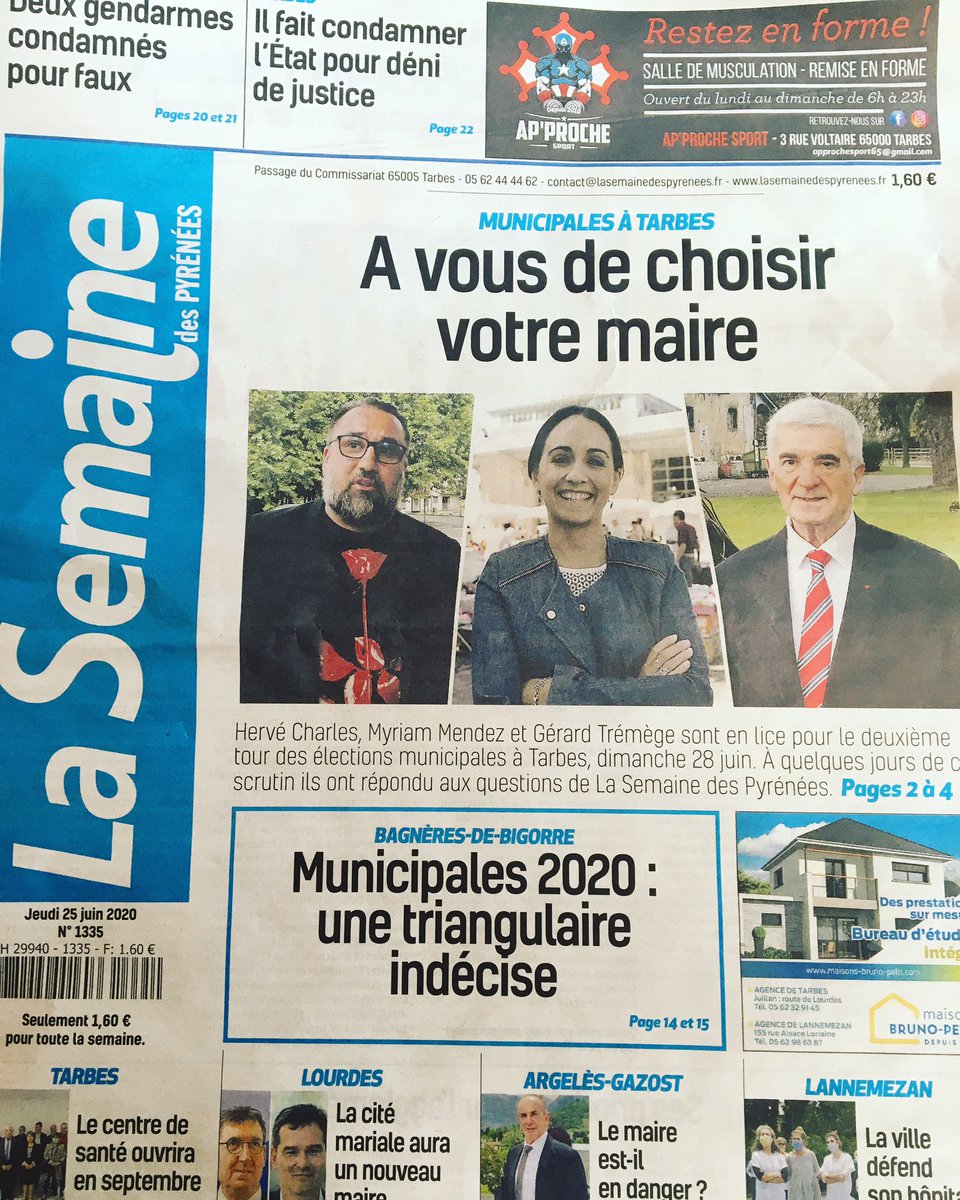 A vous de choisir votre maire ! #Municipales2020 Dimanche l’avenir de #Tarbes se joue ! Après 20 ans, il est juste sain de tourner une page, de connaître une respiration démocratique #MyriamMendez2020 ✌️