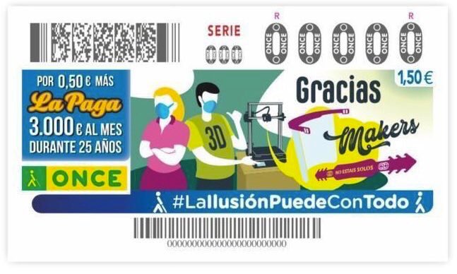 jr_blanco_'s tweet photo. En Agosto la @ONCE_oficial nos dedicará un cupón a #coronavirusmaker #LaIlusionPuedeConTodo
Nunca lo hicimos esperando ningún reconocimiento, pero que te de las gracias una organización como la ONCE que tanto hacen por la personas con discapacidad, pues mola... https://t.co/J8vm7QMwIr