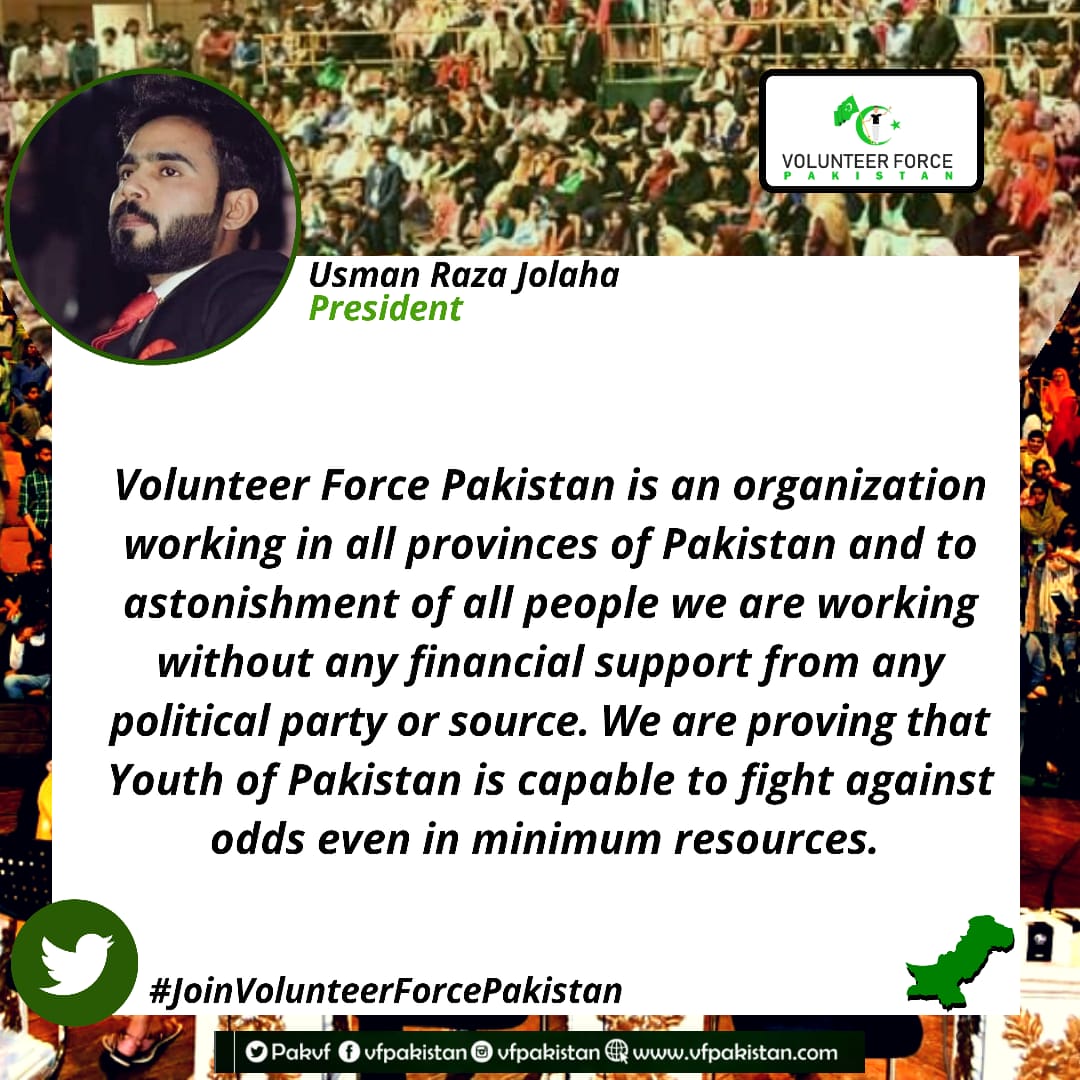 Muhamma95196633's tweet photo. #JoinVolunteerForcePakistan
Join vfp you can learn very much from it https://t.co/1PfInUFEzL