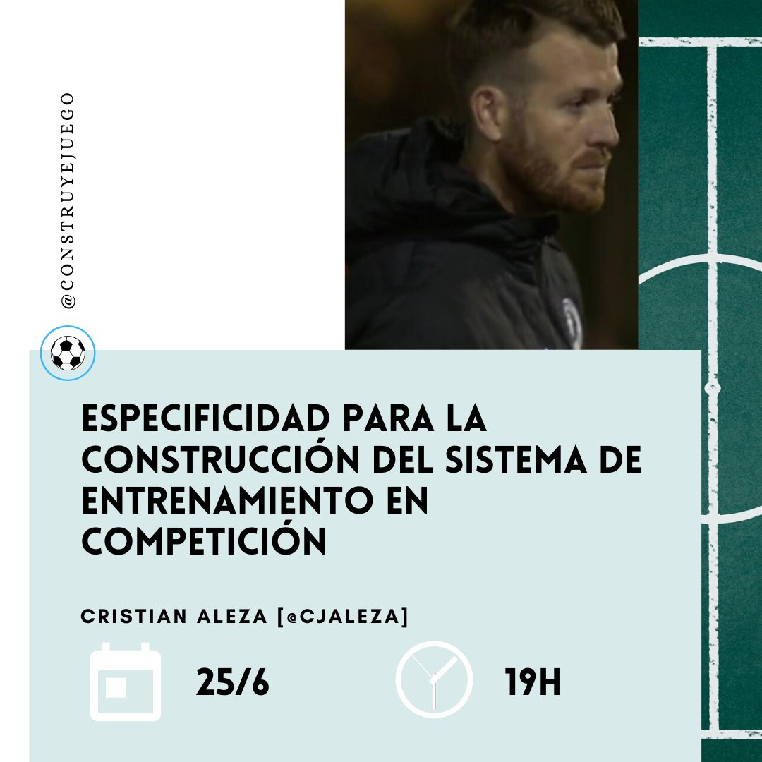 construyejuego's tweet image. 📝 #LaPizarraDe | 

Hoy, a las 19h, @CjAleza nos hablará sobre «especificidad para la construcción del sistema de entrenamiento en competición». 

👉 youtu.be/rDKM_DsPMNw