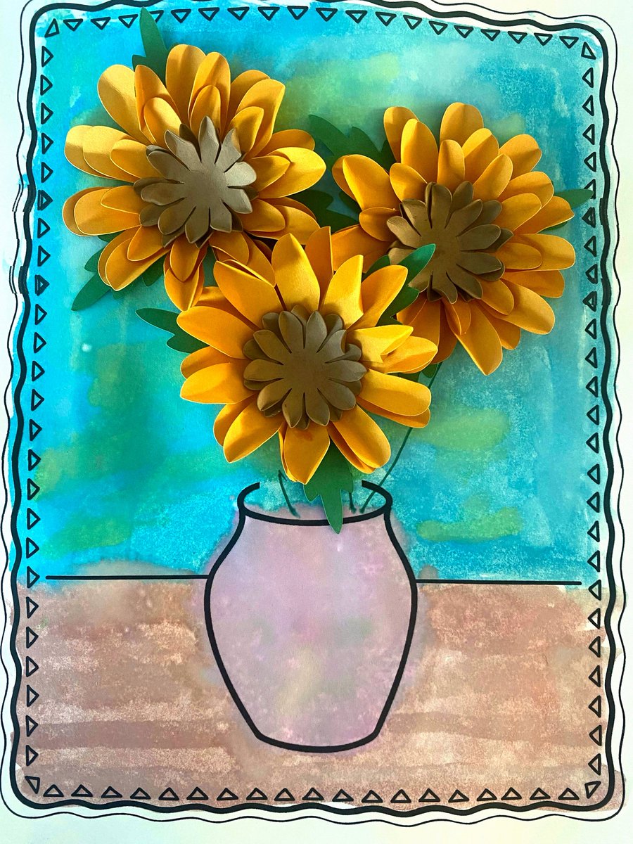 This beautiful Van Gogh is by a very talented student of our Famous Artist class! Artist: Parker, age 10 🌻🌻🌻
#VanGogh #FamousArtists #Sunflowers #3DFlowers #paperflowers #papercraft #Flowers #KidsArtsAndCrafts #VirtualClasses #KidsCrafts #KidsActivities #OnlineKidsClasses