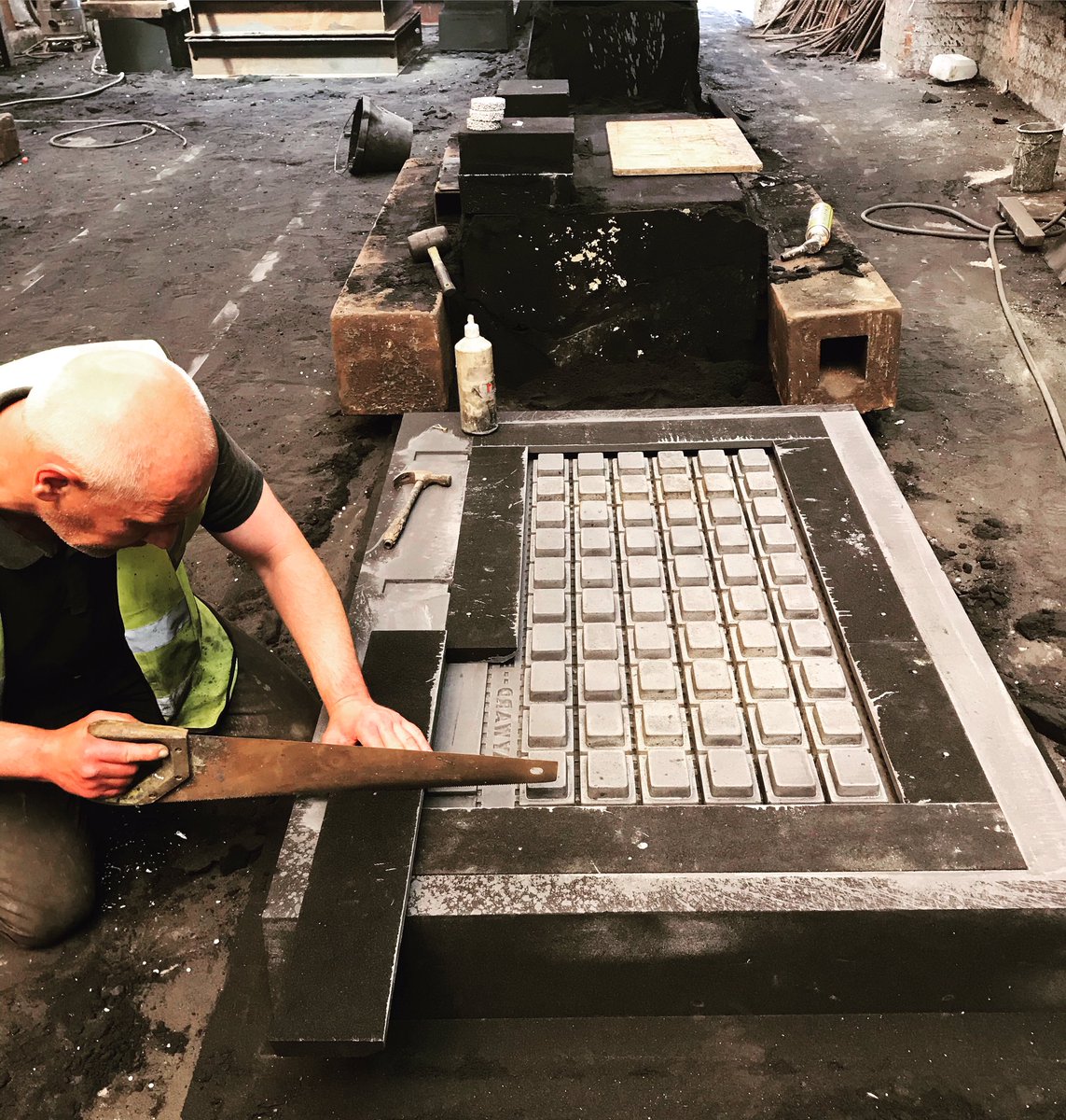 Andy Knight (@artfoundryman) on Twitter photo Traditional sand moulding at <a href="/HargreavesFndry/">Hargreaves Foundry & Drainage</a> to produce a cast iron pavement light that is destined to be fitted in Melbourne , Australia
#ironworkThursday #CastingThursday #UKmfg Traditional sand moulding at <a href="/HargreavesFndry/">Hargreaves Foundry & Drainage</a> to produce a cast iron pavement light that is destined to be fitted in Melbourne , Australia
#ironworkThursday #CastingThursday #UKmfg