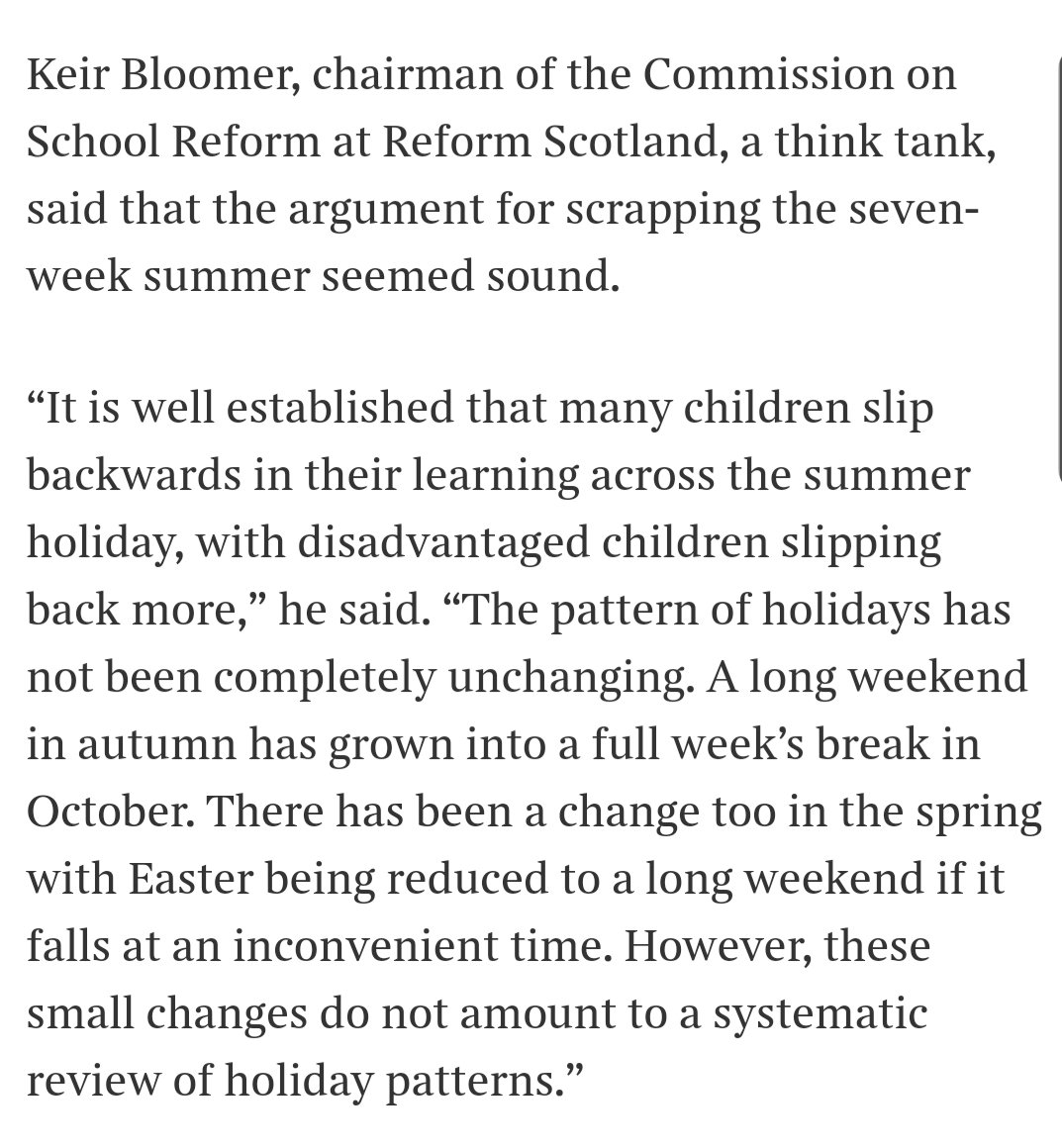 Also, why do people keep taking Keir Bloomer seriously when he's plainly just waffling on (because he can, because people will print it).