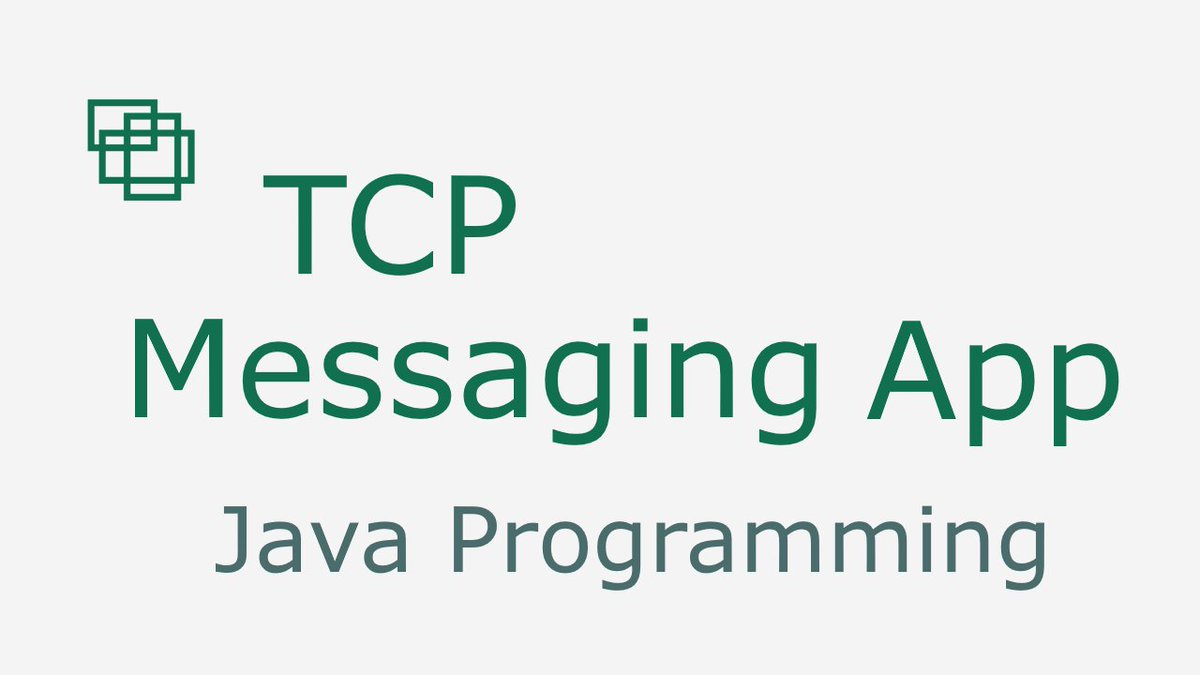 ProgrammingtoI1's tweet image. TCP messaging App in Java video series is out. Check it out here: youtube.com/watch?v=V6TsV1…