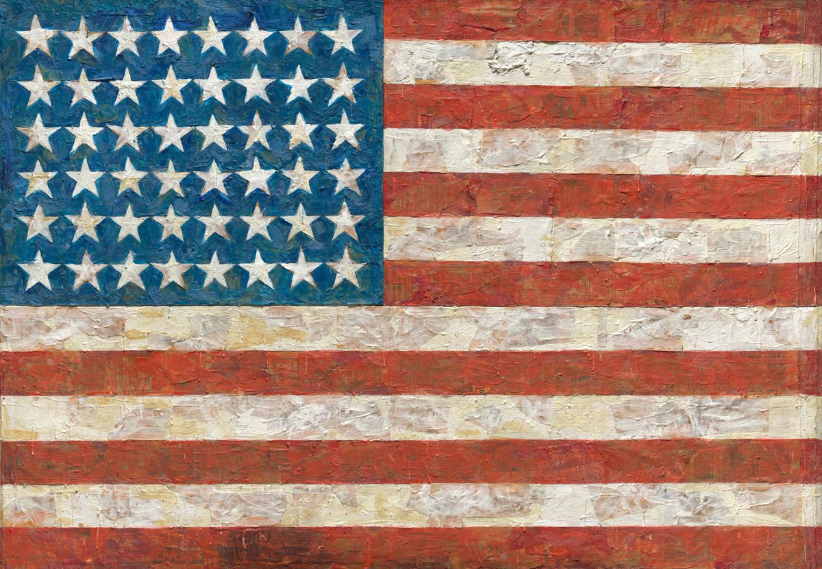 25. Flag, Jasper Johns, 1954