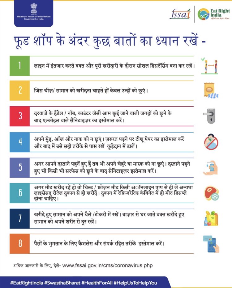 fssaiindia's tweet photo. The e-handbook on “Eating Right during #COVID19” for citizens highlights safe food practices to be followed to avoid the spread of the virus &amp; safeguard health through adequate nutrition. To know more, visit https://t.co/tgRaJARsJe https://t.co/TiBtSRkKp4