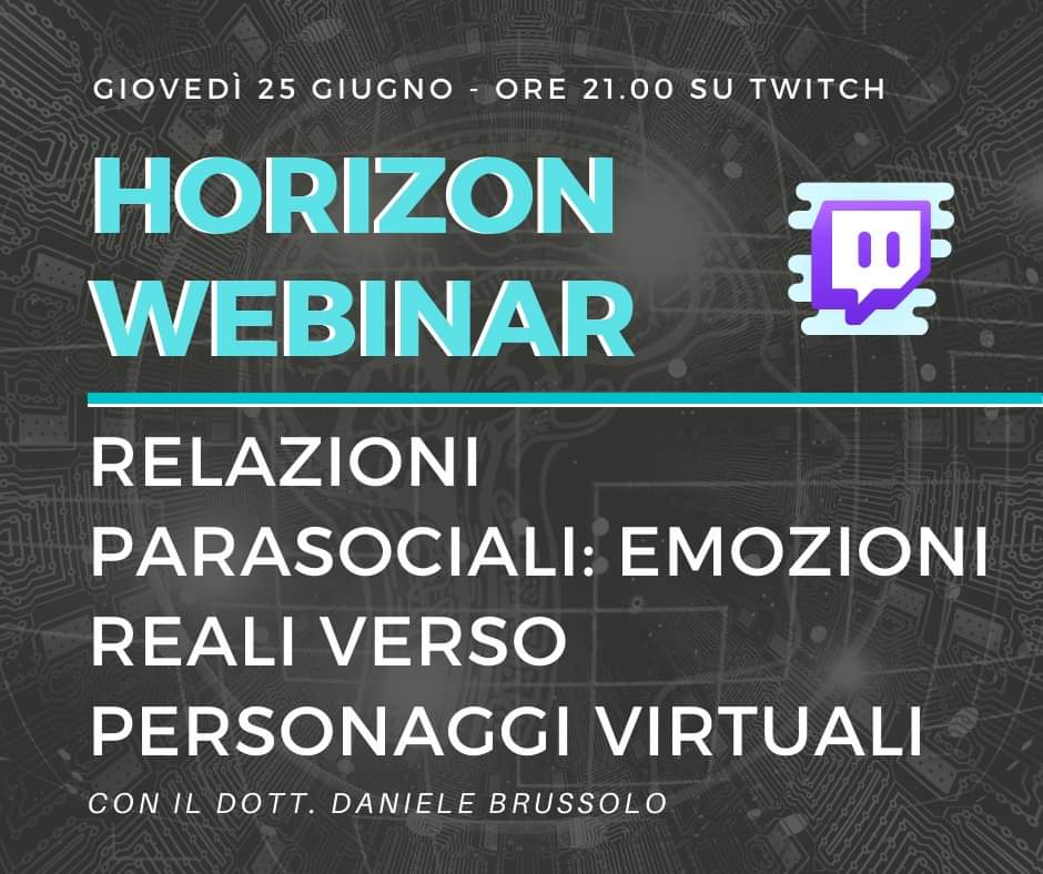 digitabilis's tweet image. 🧠In un mondo sempre più digitale possiamo legarci a personaggi virtuali come se fossero "reali".
🔥Ne parlerà il nostro Daniele Brussolo sul canale #twitch di Horizon Psytech, vi aspettiamo!
. 
twitch.tv/horizonpsvg