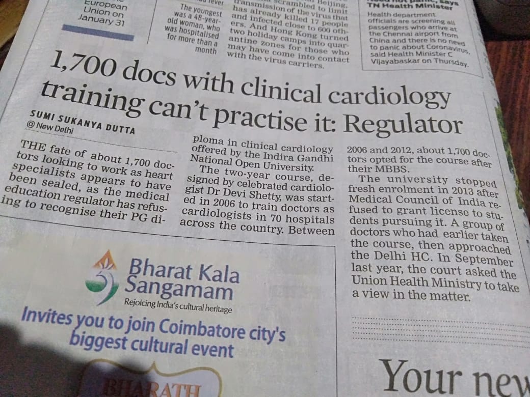 KeyanNatarajan's tweet photo. @draramadoss post graduate diploma in clinical cardiologist from ignou unable to get MCI recognition.more than 1700 clinical cardiologist suffered all over india and lot of public health sector seriously deprived of cardiac health services.this program was started by you ... https://t.co/AkZYVOWHS3