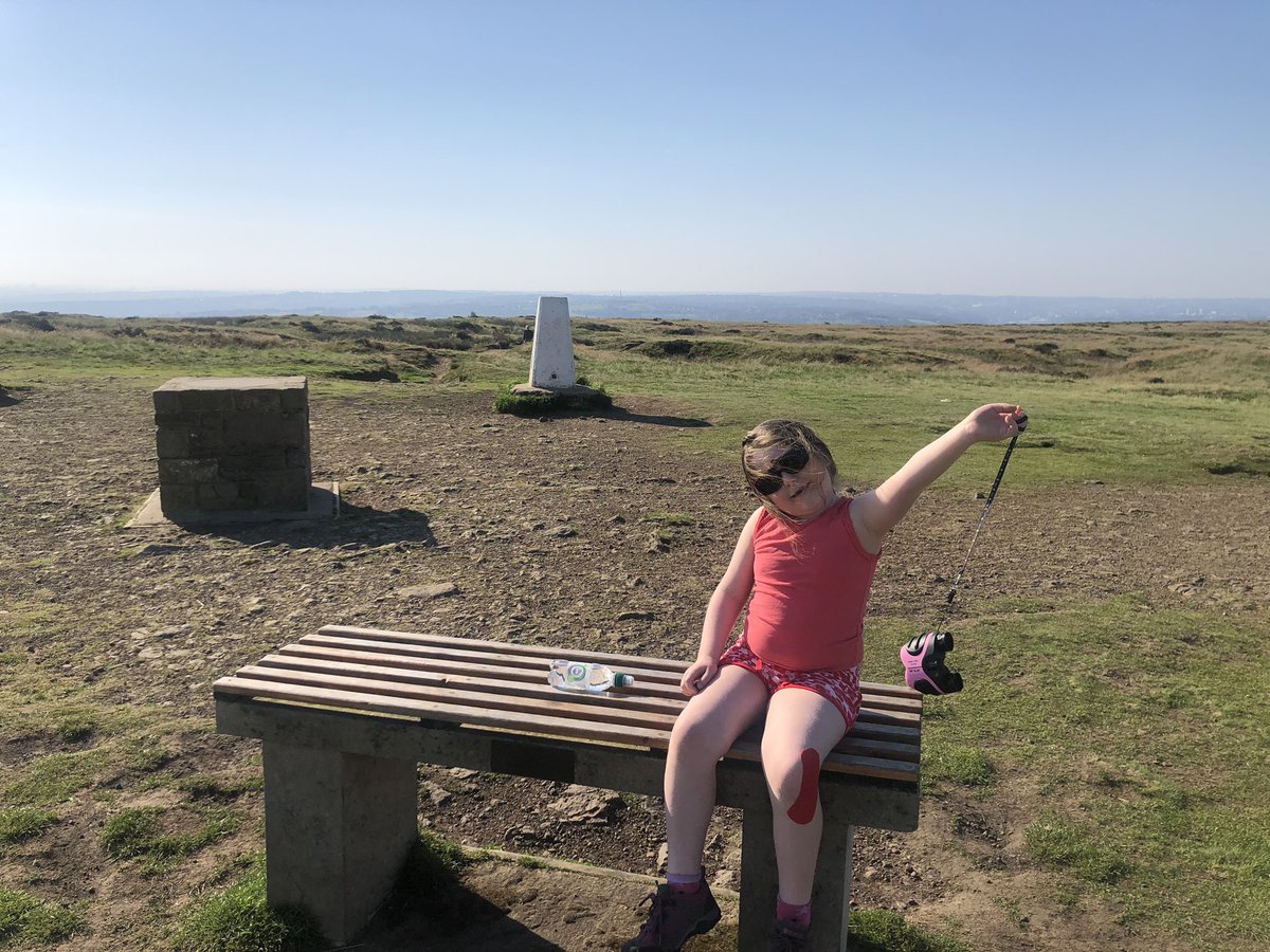 musingsofarunn1's tweet photo. Little bit too hot for a run today so introduced the 6yo to Baildon Trig #trigpoint #alltheviews #baildonmoor https://t.co/TRgzFdFvOU
