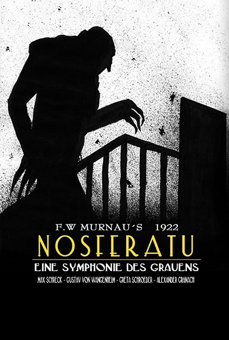 The first film version of Dracula arrived in 1921 – Dracula’s Death (bit of a spoiler that title). But it was Nosferatu, A Symphony of Horror, which truly brought Dracula to cinema audiences. F W Murnau’s film made in Germany in 1922 is a classic of silent (or any) cinema.