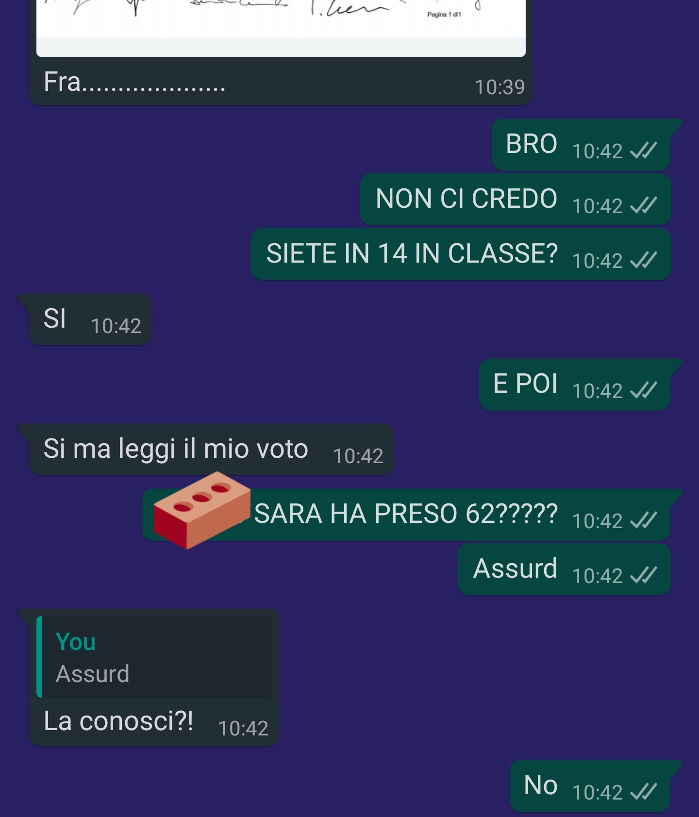 Fyammah Mio Cugino Mi Ha Mandato I Risultati Della Sua Maturita E Si Aspettava Dei Complimenti T Co Hivxf65t4a Twitter
