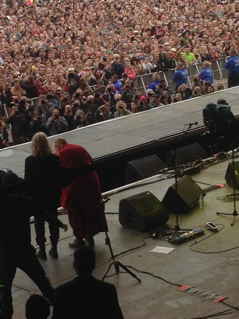 And here when Patti Smith sang Happy Birthday to the Dalai Lama 