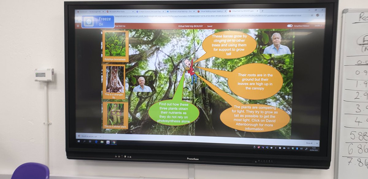 FHill_Science's tweet photo. @FarnboroughHill @FHill_Science #stilllearning #KS3science #davidattenborough Our Year 8 pupils are enjoying a virtual field trip to the Brazilian  rainforest. They have been learning about habitats, adaptations and feeding relationships. Now seeing it all on a trip to the Amazon https://t.co/i8Zo59WbVL