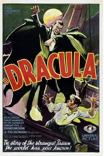 Then in 1931 came Hollywood’s Dracula - the first talkie version. Universal Studios also made a silent version as many cinemas did not have the equipment to show sound films.They also made a Spanish language version with an entirely different cast and crew.
