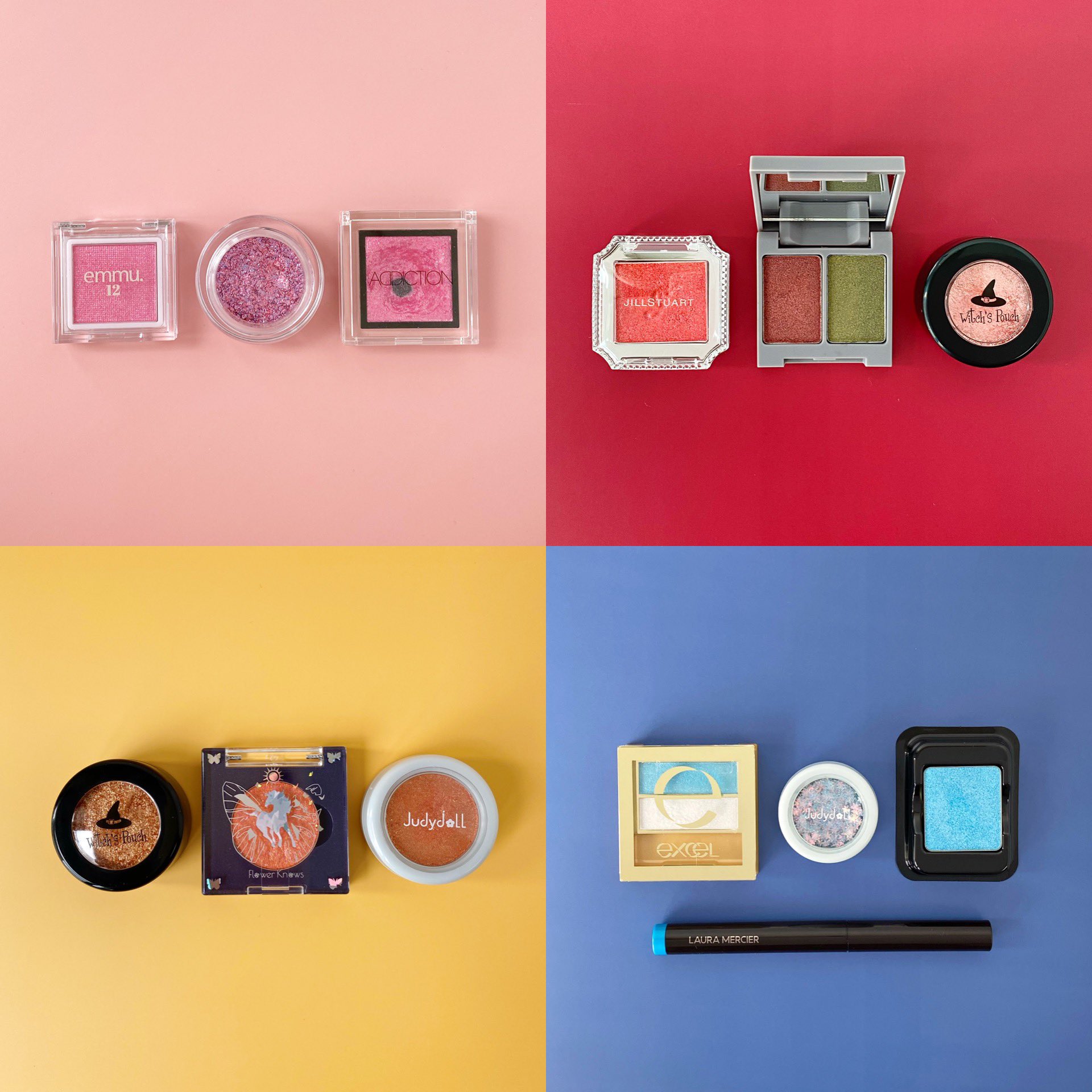 ちこえ カラー別のおすすめアイシャドウもまとめて載せておきます 他の色も準備中 今までの推しメイクはtwitterの検索欄に メイク 四季まとめ をコピペして 最新 を押すと赤青黄ピンク紫オレンジ緑の7色 4パターンはすぐ出ます 黒白水色など他の色は