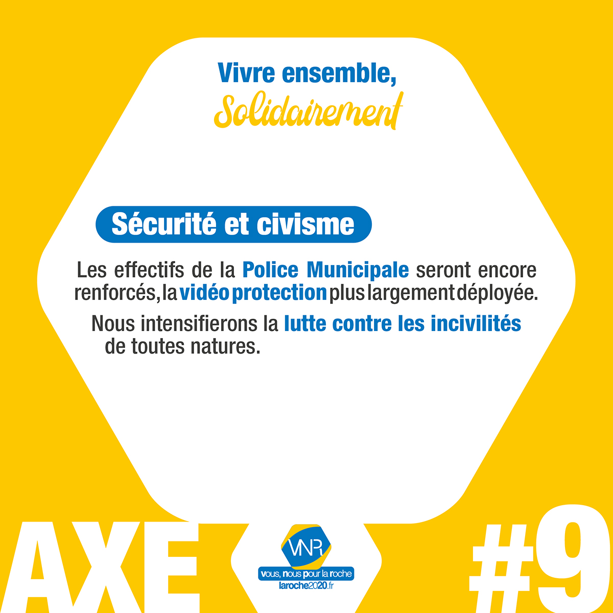 vnpr2020's tweet photo. [NOTRE PROGRAMME] 🔹Axe 9
✔️Vivre ensemble en renforçant les effectifs de la police et la vidéo protection.
#vnpr #vousnouspourlaroche #larochesurforon 
👉https://t.co/uPZ4BsLLtW https://t.co/2fNGWRWAQQ