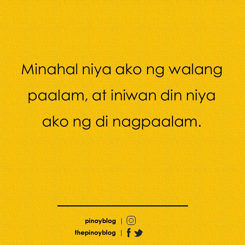 thepinoyblog's tweet photo. Yung bigla ka nalang niyang iniwan ng walang paalam.
#pinoyblog
#pinoyblogger
#quoteoftheday https://t.co/SZBsMPXBhS