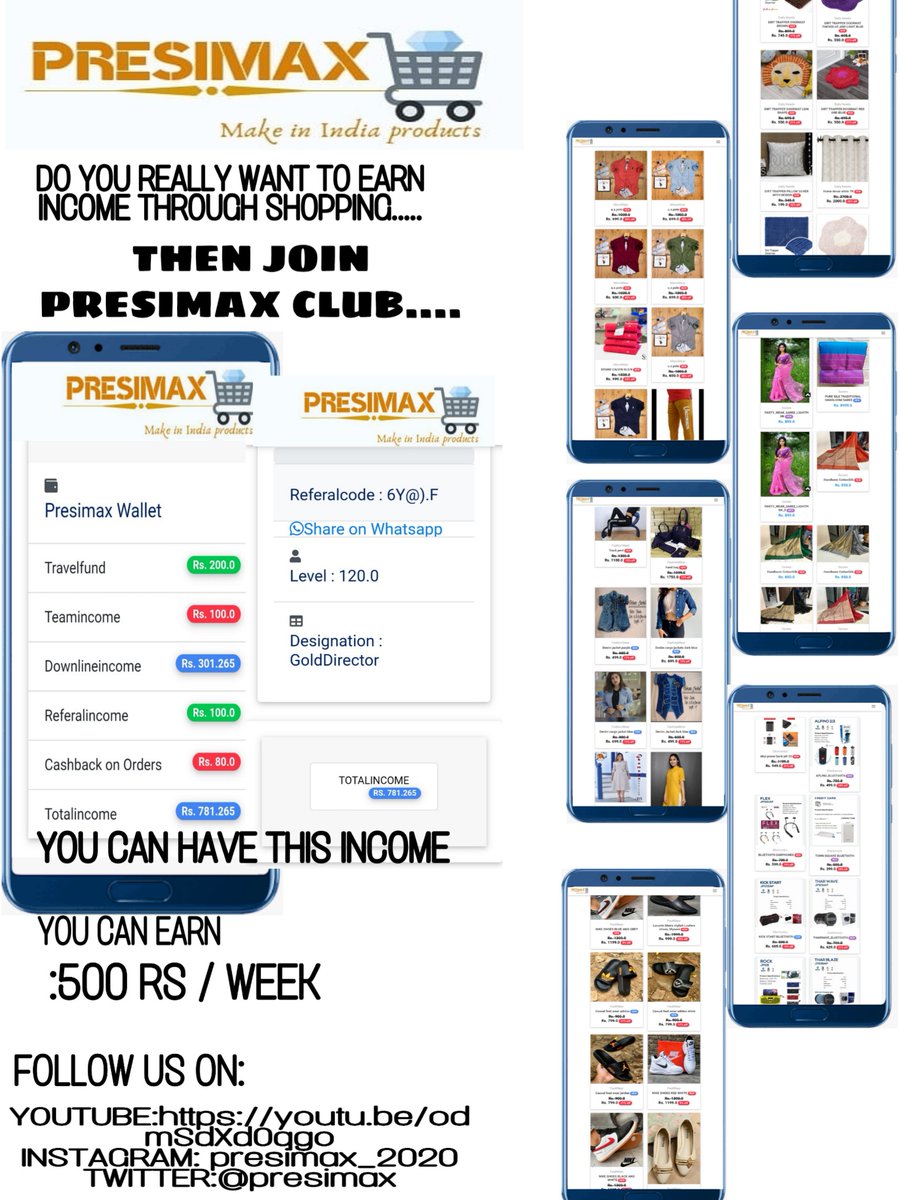 presimax's tweet photo. #presimax online shopping #shoponline do you want to earn money then join presimax https://t.co/wqyHCZVi2V