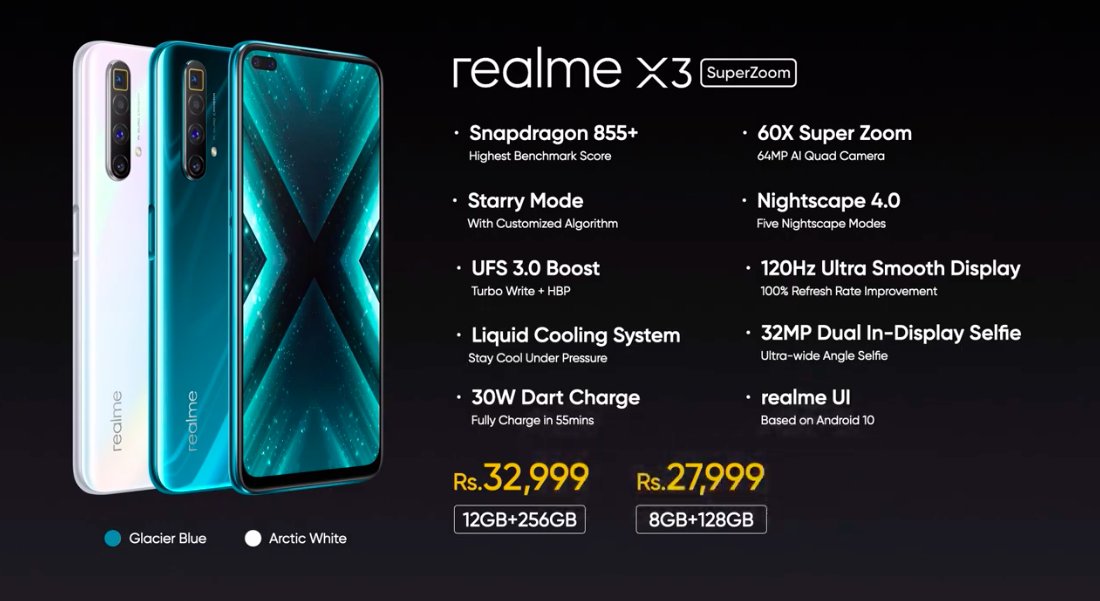 Характеристика телефона реалми 12. Смартфон Realme x3 superzoom 12/256gb. Realme x3 superzoom 256 ГБ.