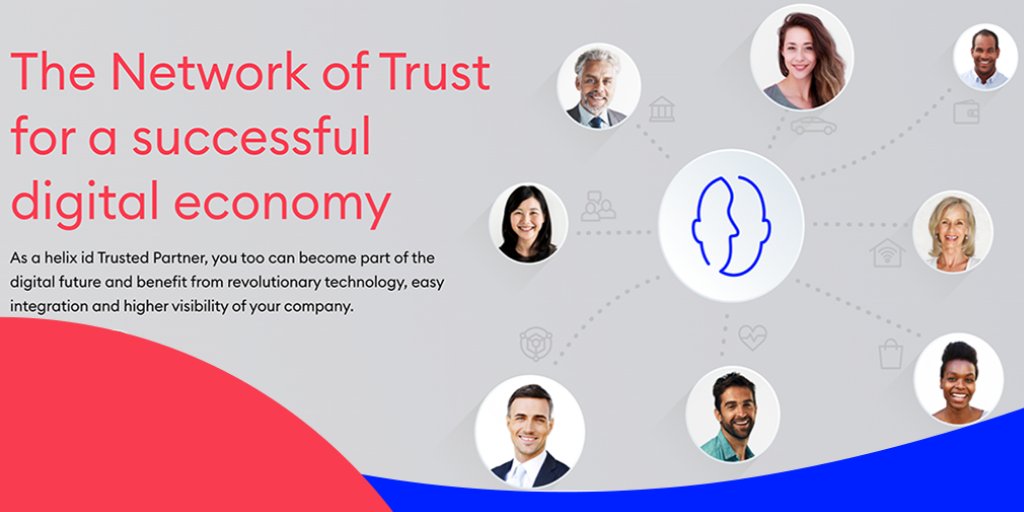 helix id is the network of #trust for a successful #digital #economy. Visit our brand new corporate website &amp; join us as a trusted partner. 👉🏾bit.ly/2BAJPFS #DigitalIdentity #DigitalTrustMatters #BusinessNews #blockchain #innovation #InnovationForEveryone #technology