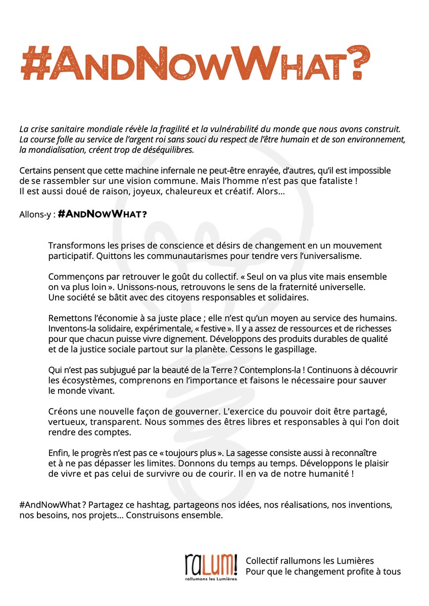 rallumons's tweet photo. Nous vous invitons à lire ce manifeste et à le relayer #AndNowWhat https://t.co/VarO0UjhQQ
