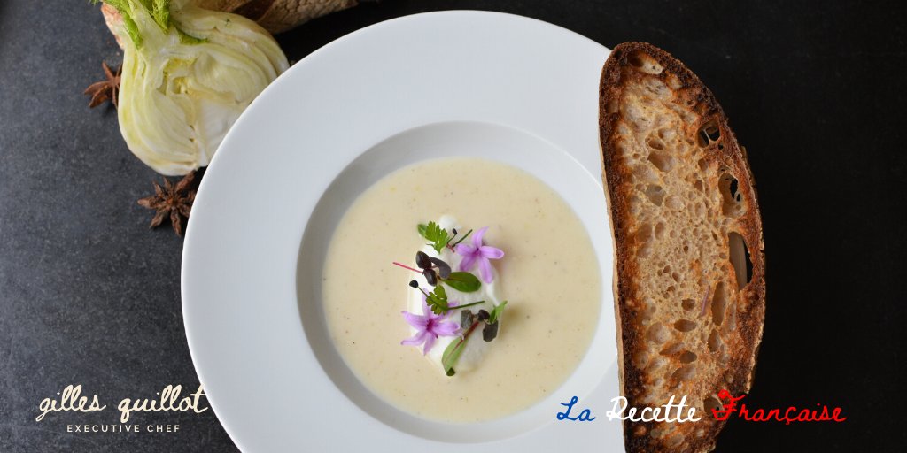FranceintheUK's tweet photo. Cook something refreshing during the #heatwaveuk with our latest #LaRecetteFrançaise: a Cold fennel soup with Goat cheese &amp; Olive oil. 
Every Thursday until #BastilleDay we bring you the best-kept secrets of our Executive Chef @gquillot ... discover more: https://t.co/m97iYASAxd https://t.co/MuidPuQ5w8