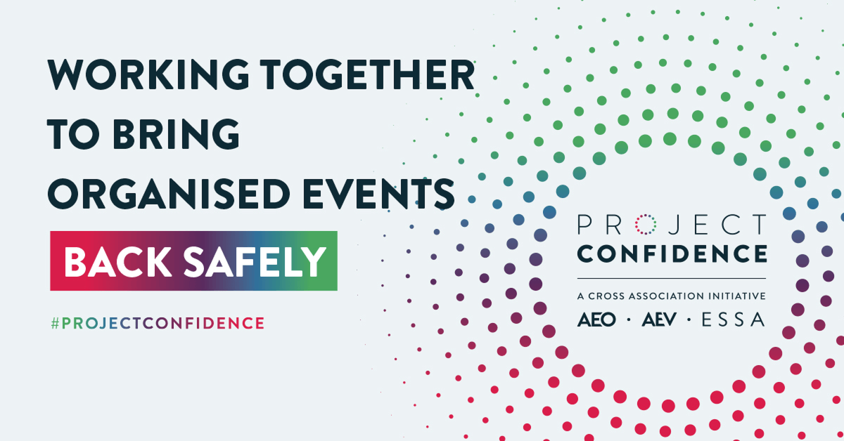 We're working together with <a href="/aeonews/">AEO</a>, @AEVnews and <a href="/ESSAnews/">ESSA</a> to bring organised events back safely. Our collective knowledge and experience means we can make this happen.

#eventprofs we have your back 💪 #ProjectConfidence