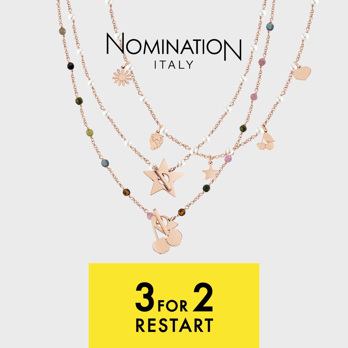 Show your sweet side with Mon Amour layer your look 🍒 You’ll find #monamour in the 3for2 restart offer* at Nomination Sunderland 

#nominationitaly #sunderland 
T&amp;Cs apply. Offer valid on fashion jewellery collections not inc Composable &amp; Time Collections. Valid until 30June2020