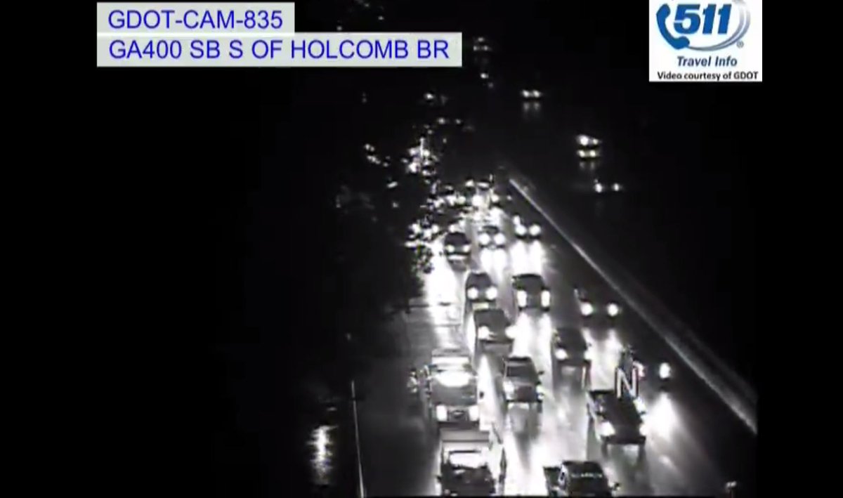Making Progress with this Tractor Trailer Crash on GA400/sb south of Bridge Rd., (exit