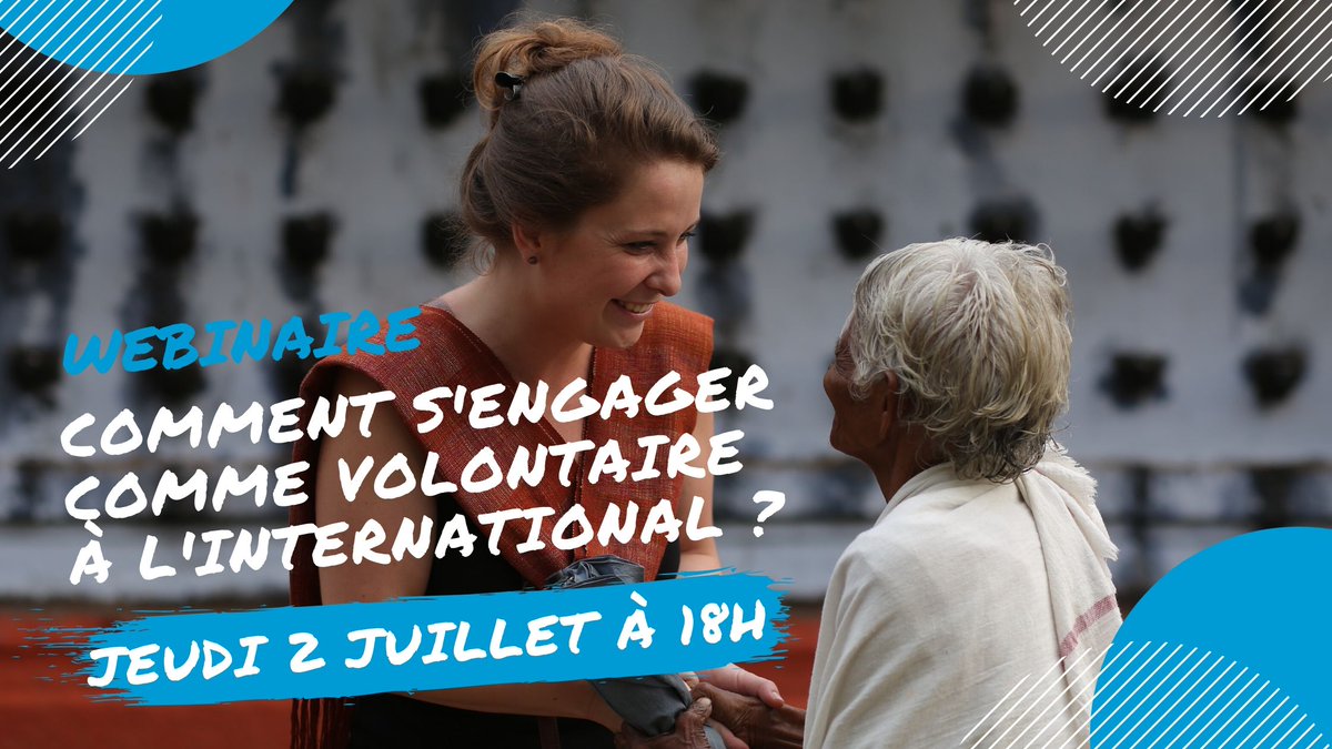 #Webinaire | "Comment s'engager comme volontaire à l'international ?" : ne manquez pas notre temps d'échange le 2 juillet à 18h ! ➡️bit.ly/3fXCI9g