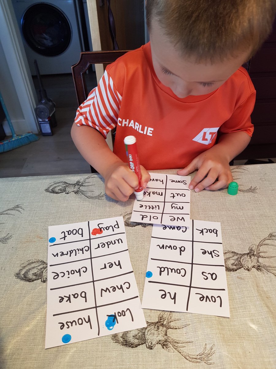 caroholmes's tweet photo. @MWISClass4 Hi Mrs Oliver. Its tricky word bingo and find the letters in the beans for the boys this morning! https://t.co/NoaK1qro7W