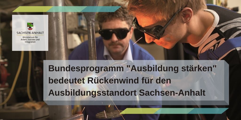 Arbeitsministerin @GrimmBenne zu Hilfsprogramm: "Azubis erhalten klares Signal, dass sie ihre berufliche Ausbildung fortsetzen &amp; beenden können. Unternehmen bekommen finanzielle Unterstützung für ihr Ausbildungsengangement &amp; damit #Fachkräftesicherung.“
👉 lsaurl.de/LHxh