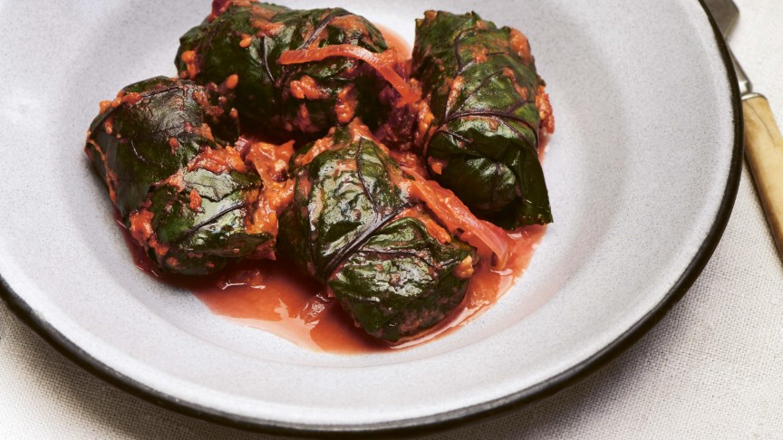BBCWomansHour's tweet photo. Ukrainian chef and food writer @Olia_Hercules on the food of her childhood, summer kitchens and how to #CookThePerfect Beetroot leaf rolls with buckwheat and mushrooms: https://t.co/BwJuGMCmYr https://t.co/NJvDoj1mpm