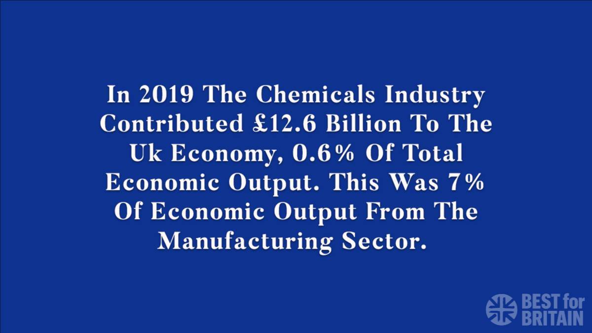 Chemicals are big business, accounting for 9% of total UK goods exports.