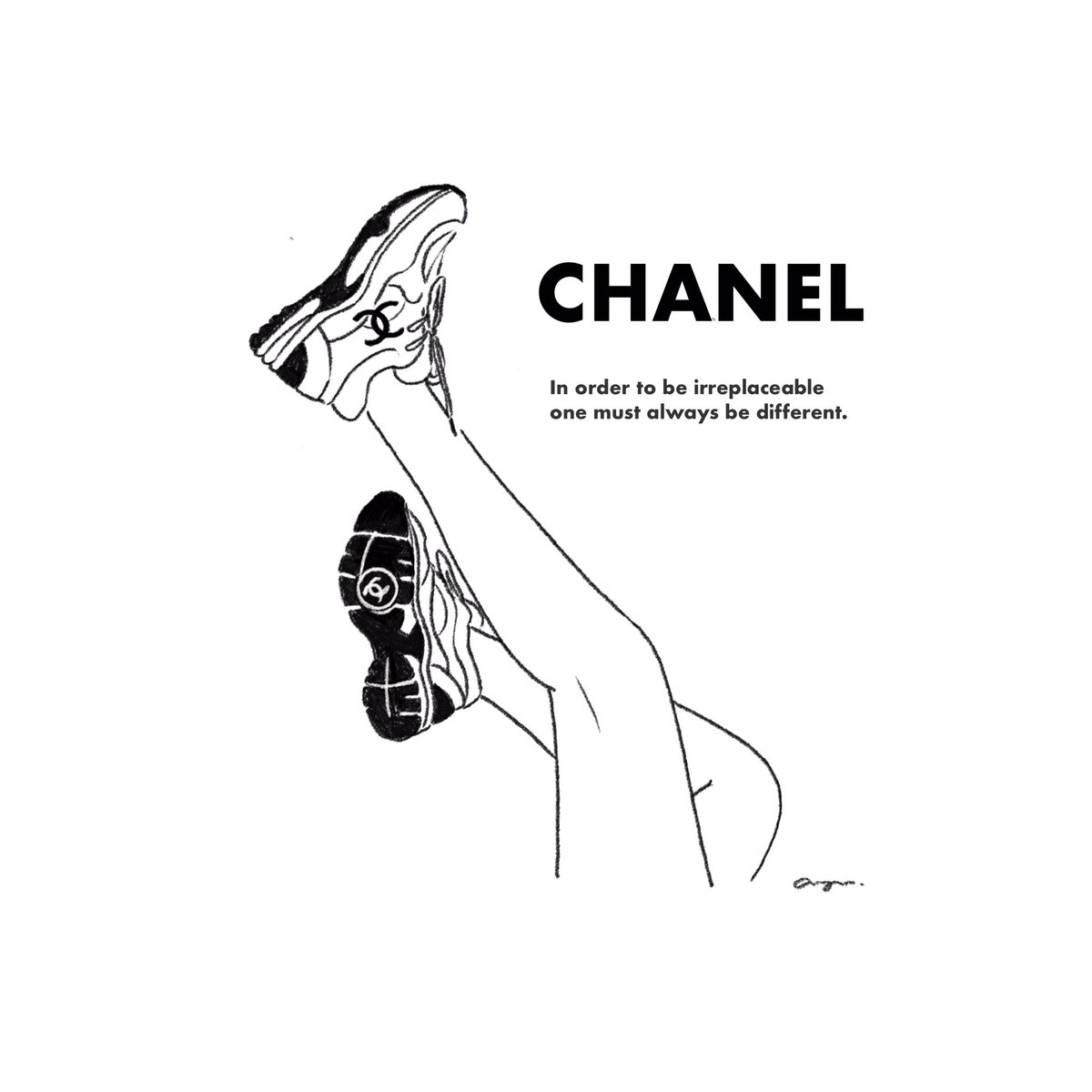 Ayumi イラスト いつかおシャネル様の靴を買えるような人になりたいです このイラストお気に入り シャネル Chanel イラスト 線画 ファッションイラスト