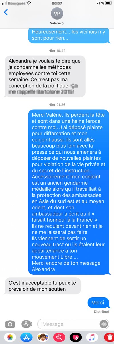 Rosetti2020's tweet photo. Vous trouverez ci-jointe la copie d'écran de mon échange par SMS avec Valérie Pécresse, Présidente de la Région, à propos du tract diffamant d'Olivier AFONSO. https://t.co/bN598Hqhmr