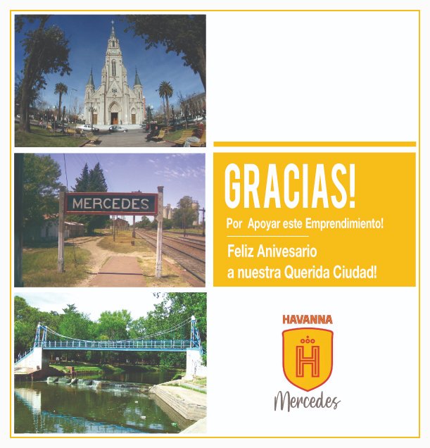 HavannaMercedes's tweet photo. 📢 Hoy #25DeJunio es un día muy Importante para nuestra Ciudad! Cumple 268 Años, de su Fundación! ❤️ Queremos saludar a todos los #Mercedinos y #Mercedinas en su día! y Agradecer el Apoyo que nos dieron desde el primer momento❤️🇦🇷 #FelizCumpleaños! #Mercedes #MercedesBuenosAires https://t.co/SrxbXCby0I