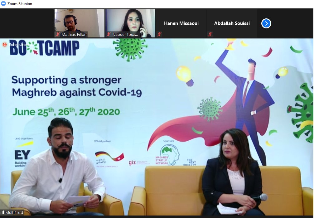 Proud to associate <a href="/TheNext_Society/">THE NEXT SOCIETY</a> to the #Covid-19 Maghreb Bootcamp. Major international companies associated to great #startups to develop #digital responses to COVID 19 In #Maghreb!
Thanks <a href="/MaghrebStartups/">Maghreb Startups Network</a>, <a href="/NoomaneFehri/">Noomane Fehri</a> , <a href="/LaFactory_co/">LaStartupStation</a>, #EYTunisia for this opportunity!