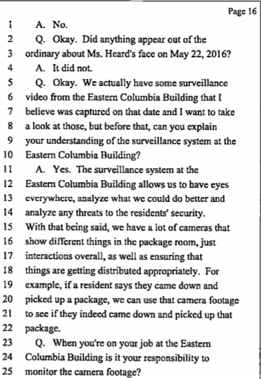 Cornelius Harrell Building employeeInteracted with injury free Amber the after the May 21 incident