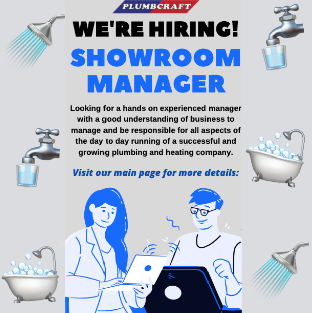 HIRING: SHOWROOM MANAGER! 🛁 

Looking for a hands on experienced manager with a good understanding of business to manage and be responsible for all aspects of the day to day running of a successful and growing plumbing and heating company. 

- Apply here:
indeed.co.uk/viewjob?jk=2d9…