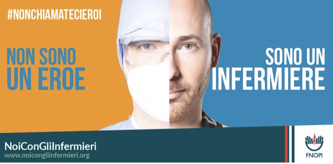FNInfermieri's tweet image. Stasera alle ore 21 #NonChiamateciEroi, posta il simbolo sui tuoi social e tagga 3 persone. 
Supporta gli infermieri: noicongliinfermieri.org

“Non chiamateci Eroi, siamo professionisti che si prendono cura di voi, siamo persone ed ora abbiamo bisogno del vostro aiuto."