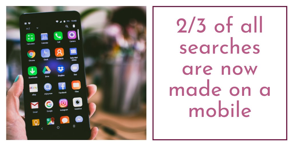 DigitalTorqueUK's tweet photo. Did you know that 2/3 of all searches are now made on a mobile?
Hope your website is mobile friendly?!

#mobile #DigitalMarketing #DigitalTransformation https://t.co/SiHzf12OuN