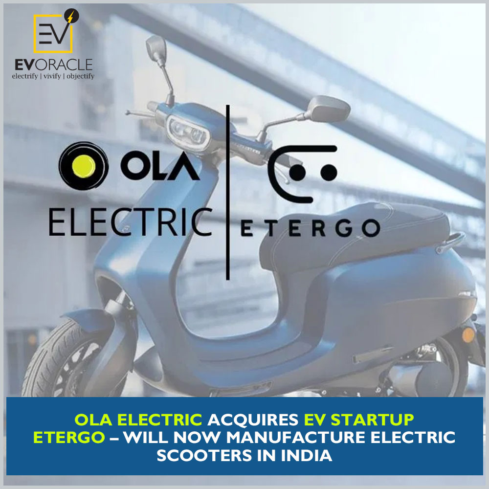 EvOracle's tweet image. Ola Electric, the unicorn subsidiary of ride-hailing giant Ola, has acquired Amsterdam-based EV startup Etergo.

Read more: bit.ly/3dGYRYR

#EVOracle #ElectricScooter #ElectricVehicle #Emobility #EVStartupsInIndia #India #EVNews