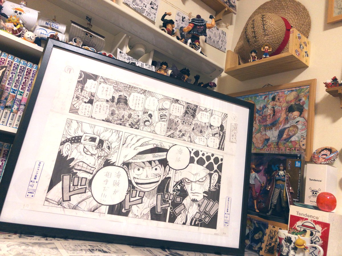 りくと No Twitter 海は 海賊が相手だ 額縁に入れました Daiso 500 このページの三船長ほんとイケメンでカッコイイ Onepiece スナックワークス