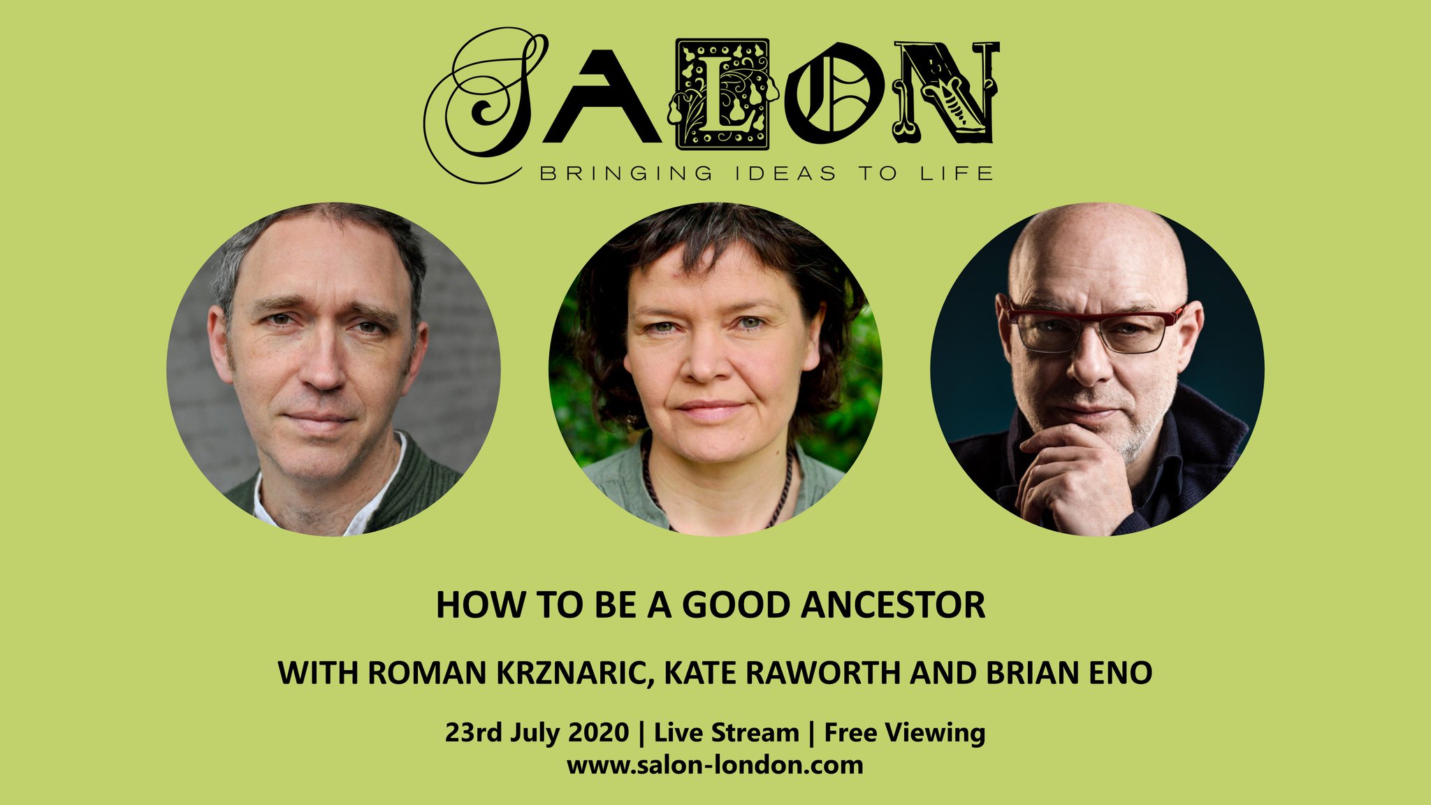Roman Krznaric on Twitter: "Snap up your tickets fast for this one! I'll be  in conversation about my new book The Good Ancestor with two of my  favourite thinkers: economist @KateRaworth and