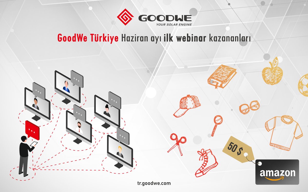 GoodWePower's tweet image. Beşinci webinarımıza gösterdiğiniz ilgi için teşekkür ederiz!

Webinar sonunda $50 Amazon kartı kazanan katılımcılarımızı tebrik ederiz.

Bir sonraki ve son webinarımızda görüşmek üzere!

zoom.com.cn/webinar/regist…

#GoodWe #Turkey #SolarAcademy #June #webinars #powerthefuturetoday