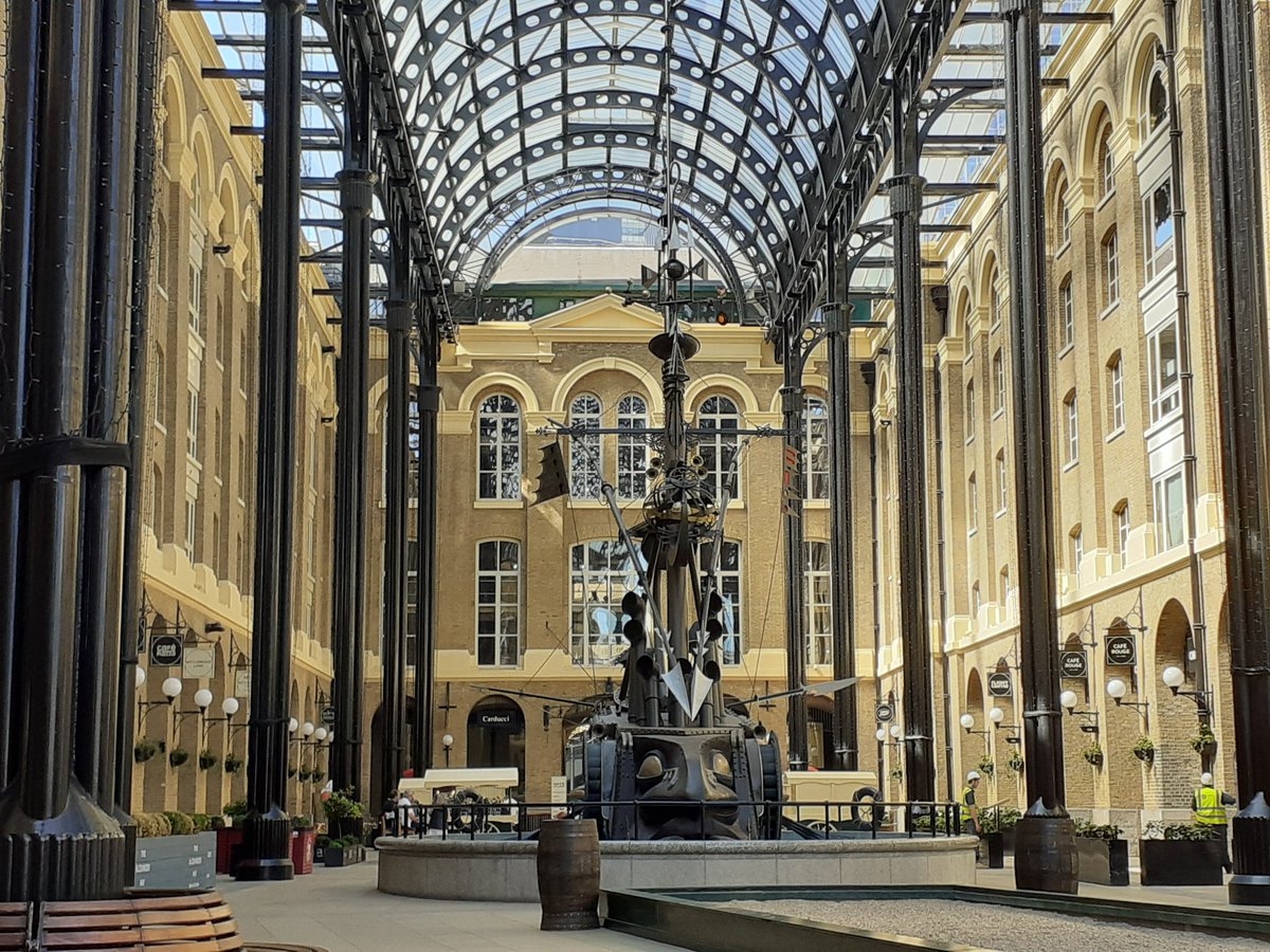 Nice walk along the #RiverThames with Mrs P this morning.  We stopped for a coffee in #HaysGalleria I don't think I've ever seen it so quiet #ThursdayMorning in #London 🌞🚶‍♂️🚶‍♀️☕👍